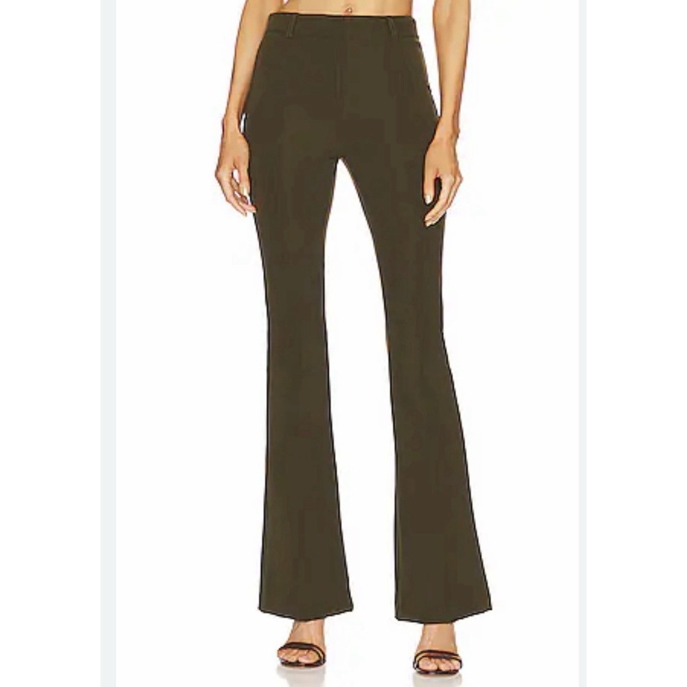 VERONICA BEARD Hibiscus High rise Brown Flared Isle Pants Pleated 28x29 Career‎